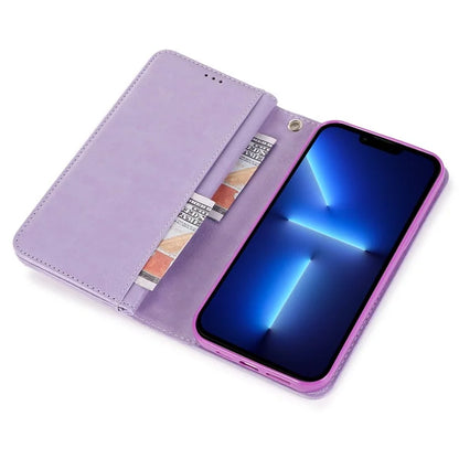 For iPhone 13 Pro Max PU Leather Cell Phone Case with Strap 9 Card Holder Cover