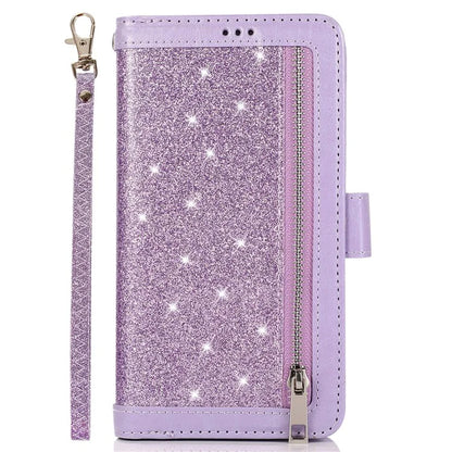 For iPhone 13 Pro Max PU Leather Cell Phone Case with Strap 9 Card Holder Cover