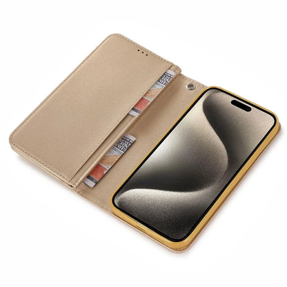 For iPhone 15 Pro PU Leather Cell Phone Case with Strap 9 Card Holder Anti-drop Cover