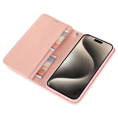 For iPhone 15 Pro PU Leather Cell Phone Case with Strap 9 Card Holder Anti-drop Cover