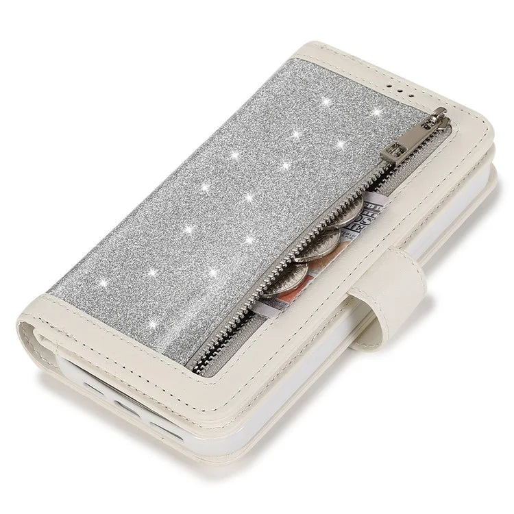 For iPhone 12 Pro Max Cell Phone Case with Strap 9 Card Holder PU Leather Cover
