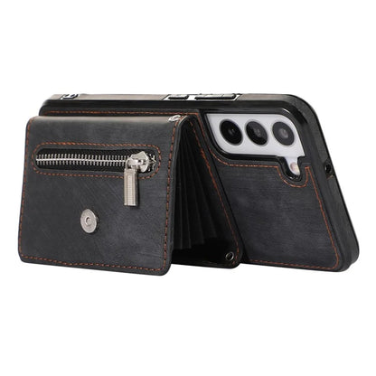For Samsung Galaxy S21+ 5G Case PU+TPU Card Bag Cell Phone Case with 2 Straps
