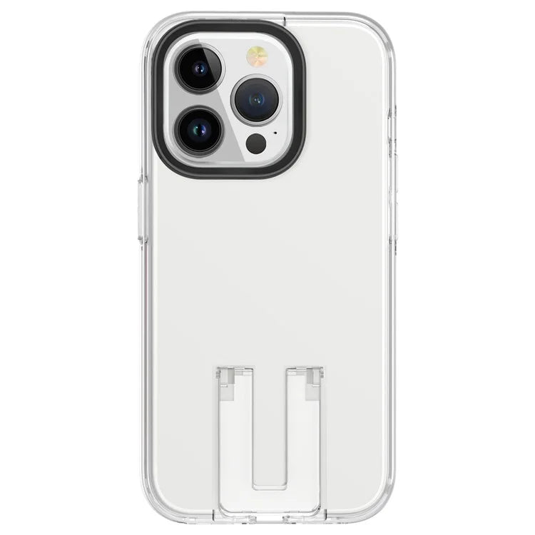 For iPhone 15 Pro Max Case Anti-scratch Protective Cover with Hidden Kickstand