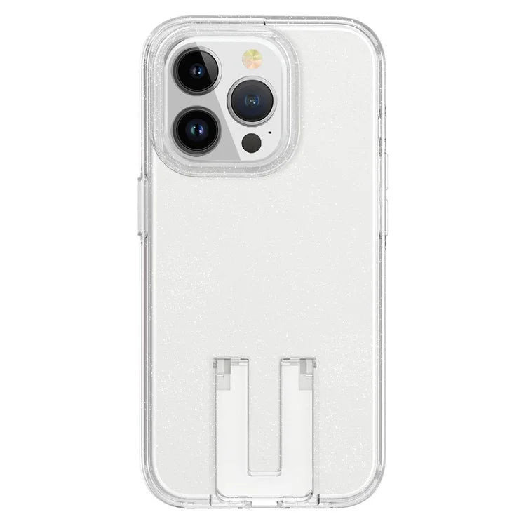 For iPhone 15 Pro Max Case Anti-scratch Protective Cover with Hidden Kickstand