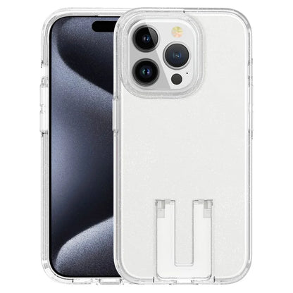For iPhone 15 Pro Max Case Anti-scratch Protective Cover with Hidden Kickstand