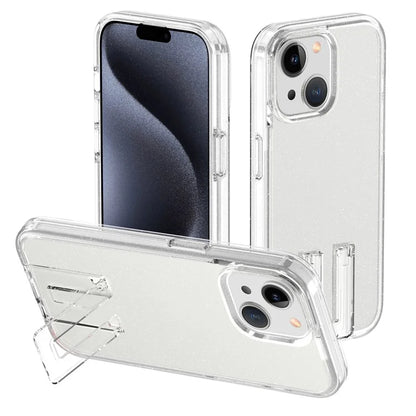 For iPhone 15 Case Shockproof TPU+PC Kickstand Phone Cover