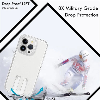 For iPhone 15 Case Shockproof TPU+PC Kickstand Phone Cover