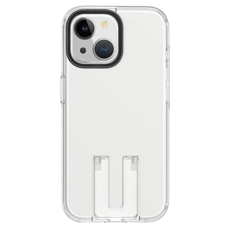 For iPhone 15 Case Shockproof TPU+PC Kickstand Phone Cover