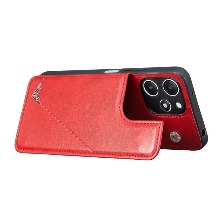 For Xiaomi Redmi 12 4G / 12 5G (Global) Case Kickstand PU+TPU Cell Phone Cover with Card Holder