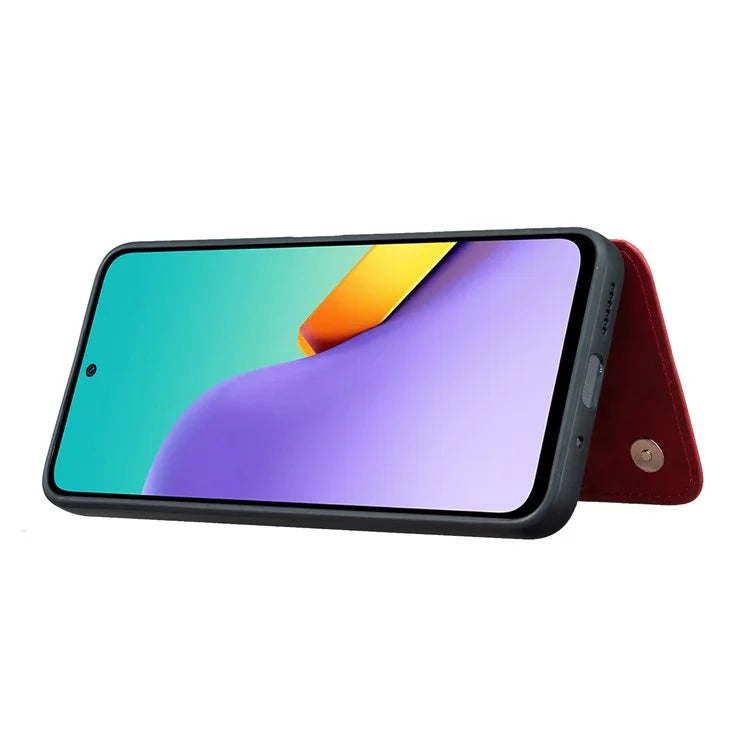 For Xiaomi Redmi 12 4G / 12 5G (Global) Case Kickstand PU+TPU Cell Phone Cover with Card Holder