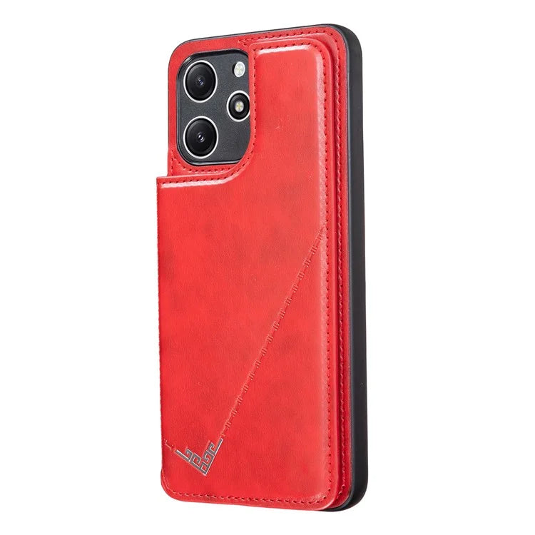 For Xiaomi Redmi 12 4G / 12 5G (Global) Case Kickstand PU+TPU Cell Phone Cover with Card Holder