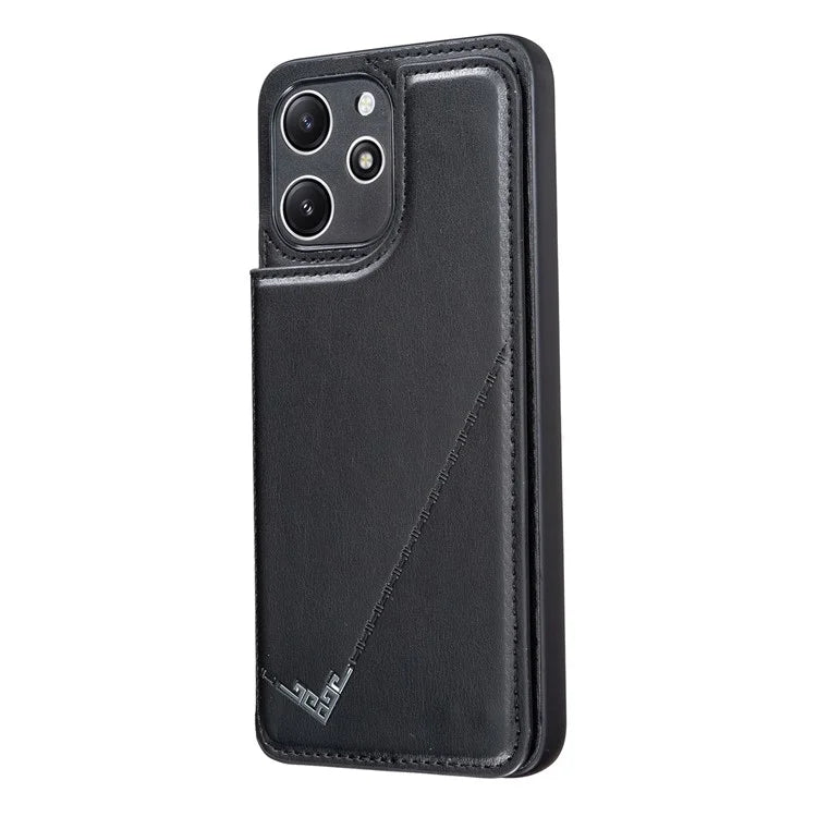 For Xiaomi Redmi 12 4G / 12 5G (Global) Case Kickstand PU+TPU Cell Phone Cover with Card Holder