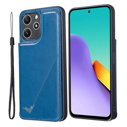 For Xiaomi Redmi 12 4G / 12 5G (Global) Case Kickstand PU+TPU Cell Phone Cover with Card Holder