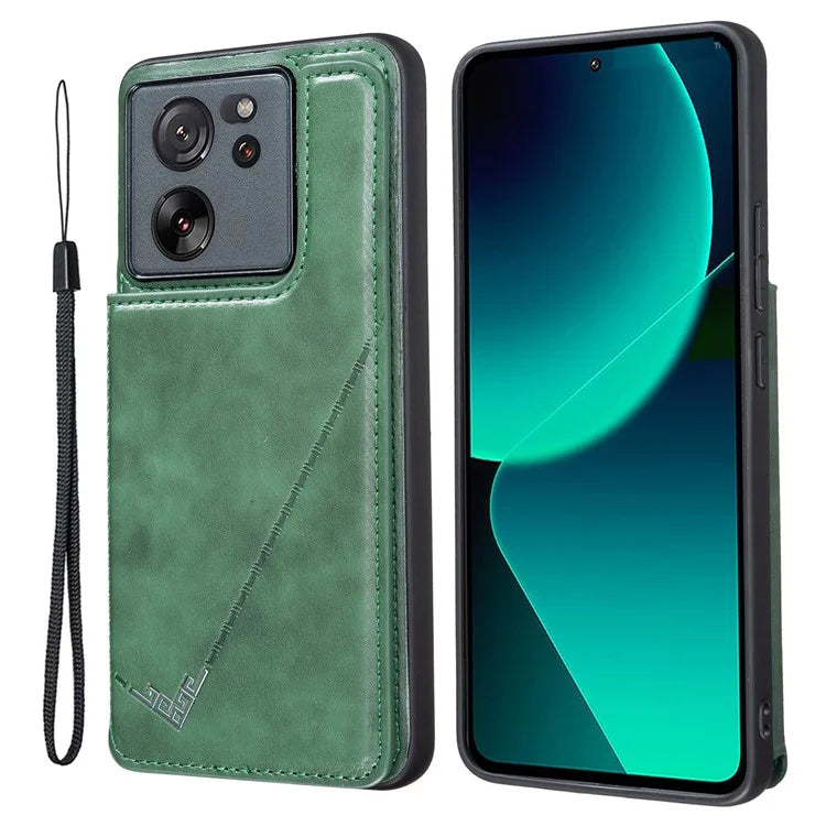 For Xiaomi 13T / 13T Pro / Redmi K60 Ultra Case Retro Kickstand PU Leather+TPU Phone Cover
