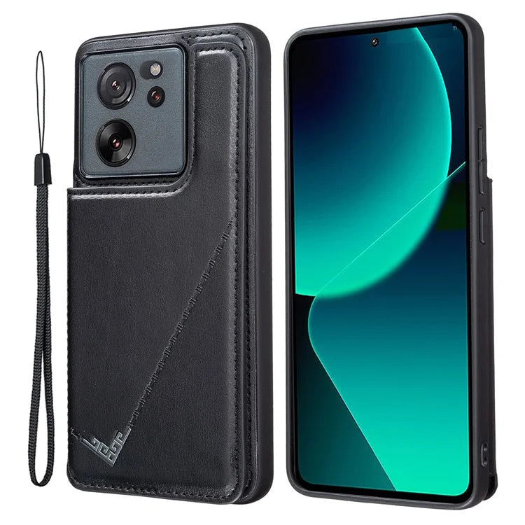 For Xiaomi 13T / 13T Pro / Redmi K60 Ultra Case Retro Kickstand PU Leather+TPU Phone Cover