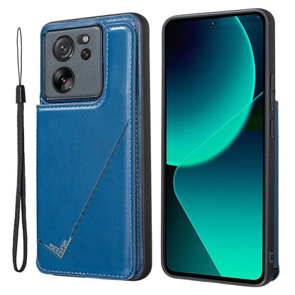 For Xiaomi 13T / 13T Pro / Redmi K60 Ultra Case Retro Kickstand PU Leather+TPU Phone Cover