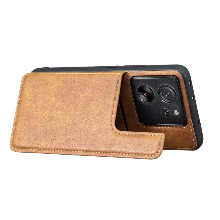 For Xiaomi 13T / 13T Pro Case Card Holder PU+TPU Cell Phone Cover with Kickstand