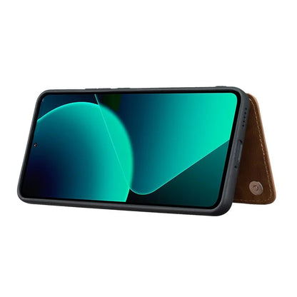 For Xiaomi 13T / 13T Pro Case Card Holder PU+TPU Cell Phone Cover with Kickstand