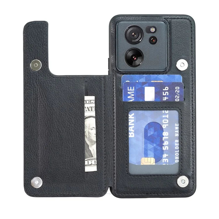 For Xiaomi 13T / 13T Pro Case Card Holder PU+TPU Cell Phone Cover with Kickstand