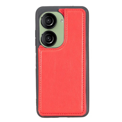 For Asus Zenfone 9 5G / 10 5G Case PU+TPU Kickstand Case Protective Phone Back Cover with Card Slots