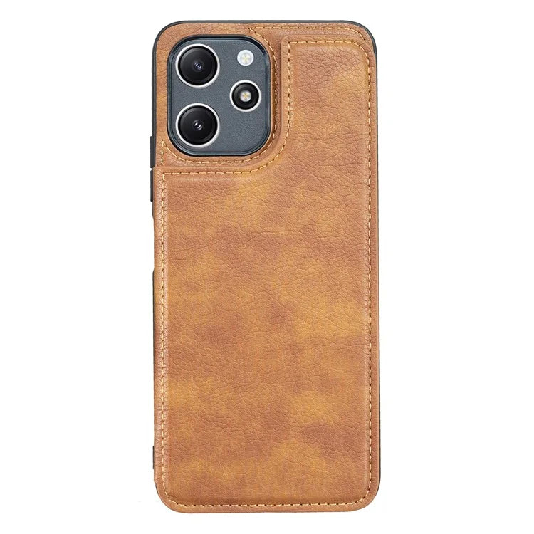 For Xiaomi Redmi 12 4G / 12 5G (Global) Case PU+TPU Protective Case Kickstand Phone Back Cover with Card Slots