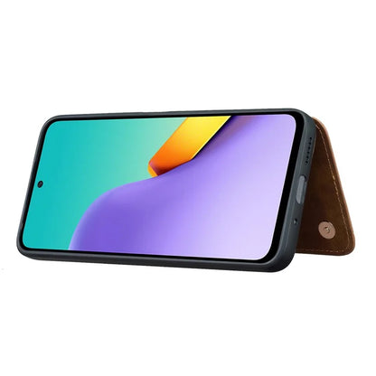 For Xiaomi Redmi 12 4G / 12 5G (Global) Case PU+TPU Protective Case Kickstand Phone Back Cover with Card Slots