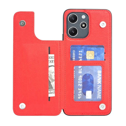 For Xiaomi Redmi 12 4G / 12 5G (Global) Case PU+TPU Protective Case Kickstand Phone Back Cover with Card Slots
