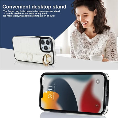 Back Cover for iPhone 12 Pro Max Pleated Wristband PU Leather+TPU Cell Phone Case