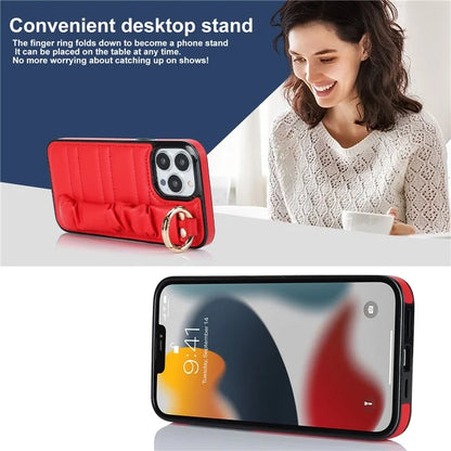 Back Cover for iPhone 12 Pro Max Pleated Wristband PU Leather+TPU Cell Phone Case