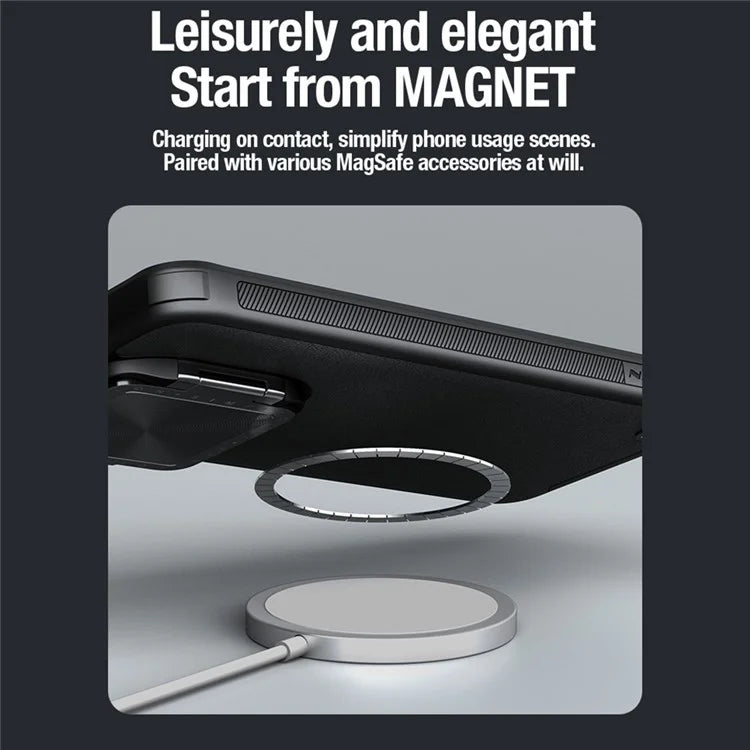NILLKIN CamShield Prop For Xiaomi 14 Magnetic Case Kickstand Cover Compatible with Magsafe
