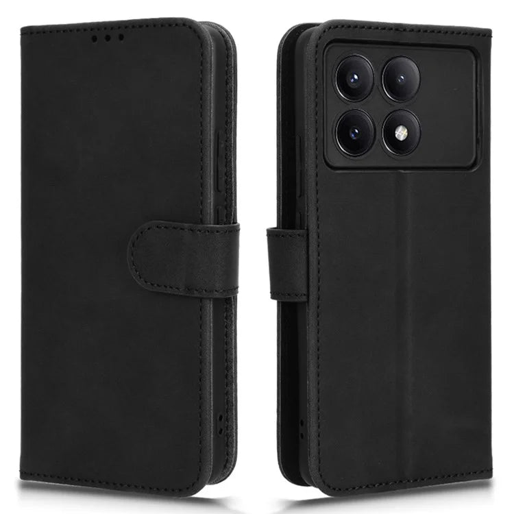 For Xiaomi Redmi K70E 5G / Poco X6 Pro 5G Cover Soft-Touch TPU+PU Leather Anti-fall Phone Wallet Case