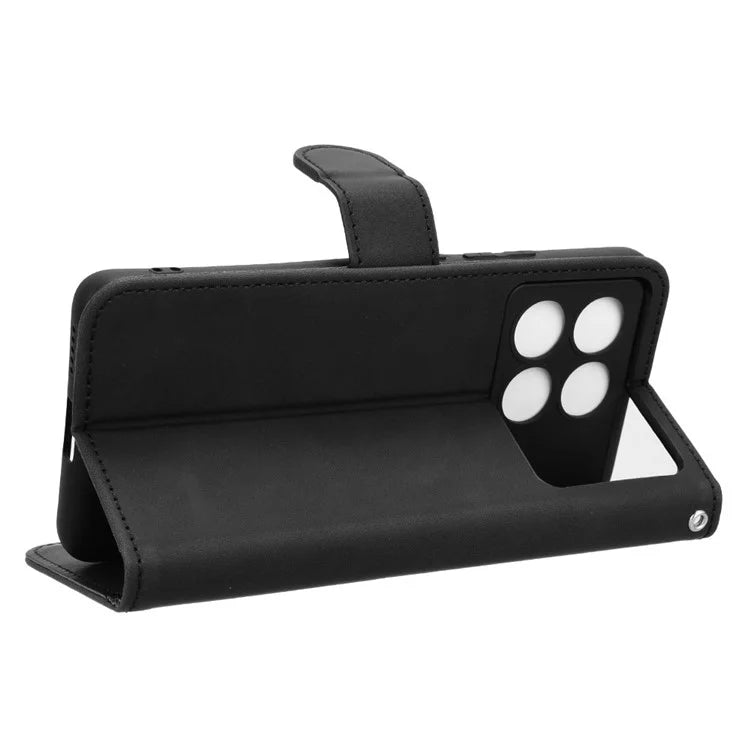 For Xiaomi Redmi K70E 5G / Poco X6 Pro 5G Cover Soft-Touch TPU+PU Leather Anti-fall Phone Wallet Case