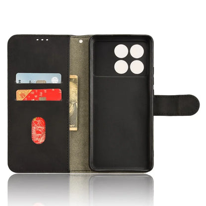 For Xiaomi Redmi K70E 5G / Poco X6 Pro 5G Cover Soft-Touch TPU+PU Leather Anti-fall Phone Wallet Case