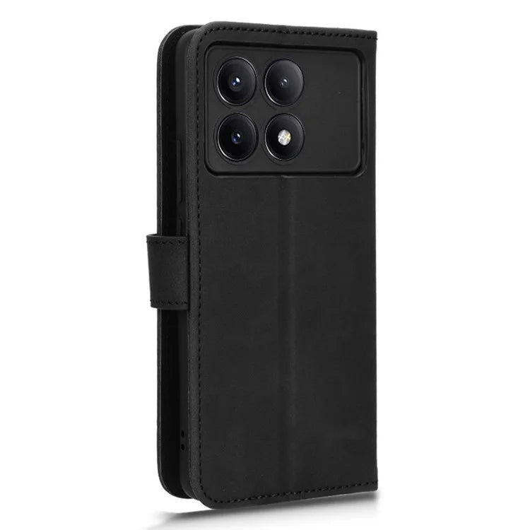 For Xiaomi Redmi K70E 5G / Poco X6 Pro 5G Cover Soft-Touch TPU+PU Leather Anti-fall Phone Wallet Case