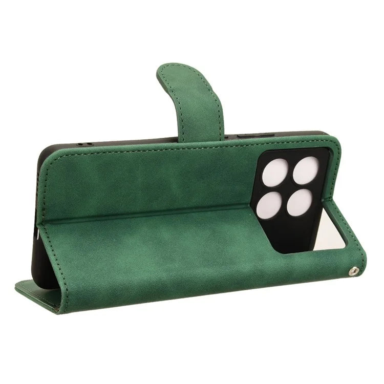 For Xiaomi Redmi K70E 5G / Poco X6 Pro 5G Cover Soft-Touch TPU+PU Leather Anti-fall Phone Wallet Case