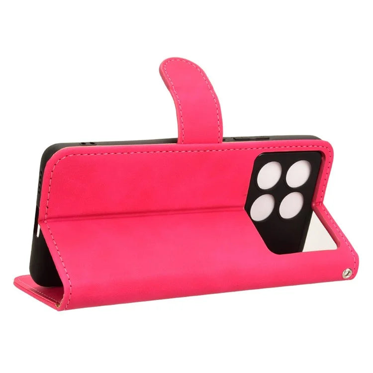 For Xiaomi Redmi K70E 5G / Poco X6 Pro 5G Cover Soft-Touch TPU+PU Leather Anti-fall Phone Wallet Case