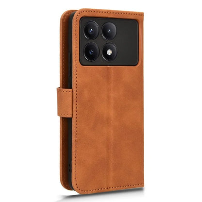 For Xiaomi Redmi K70E 5G / Poco X6 Pro 5G Cover Soft-Touch TPU+PU Leather Anti-fall Phone Wallet Case