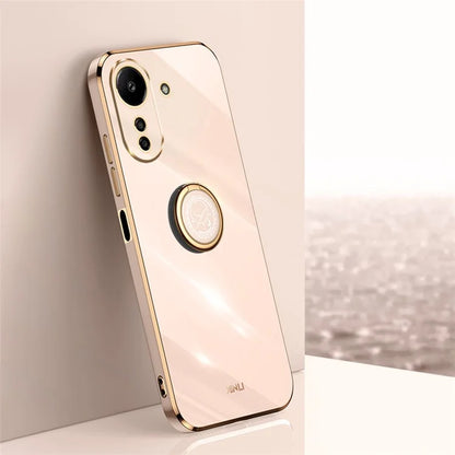 XINLI For Xiaomi Redmi 13C 4G / Poco C65 4G Case with Ring Holder Kickstand Soft TPU Phone Cover