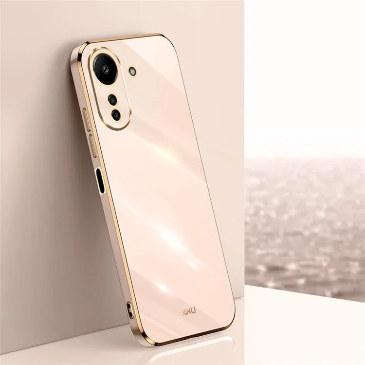 XINLI For Xiaomi Redmi 13C 4G / Poco C65 4G Case Electroplated Gold Edges Phone Cover