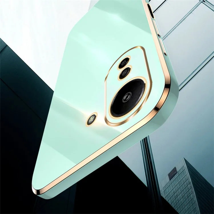 XINLI For Xiaomi Redmi 13C 4G / Poco C65 4G Case Electroplated Gold Edges Phone Cover