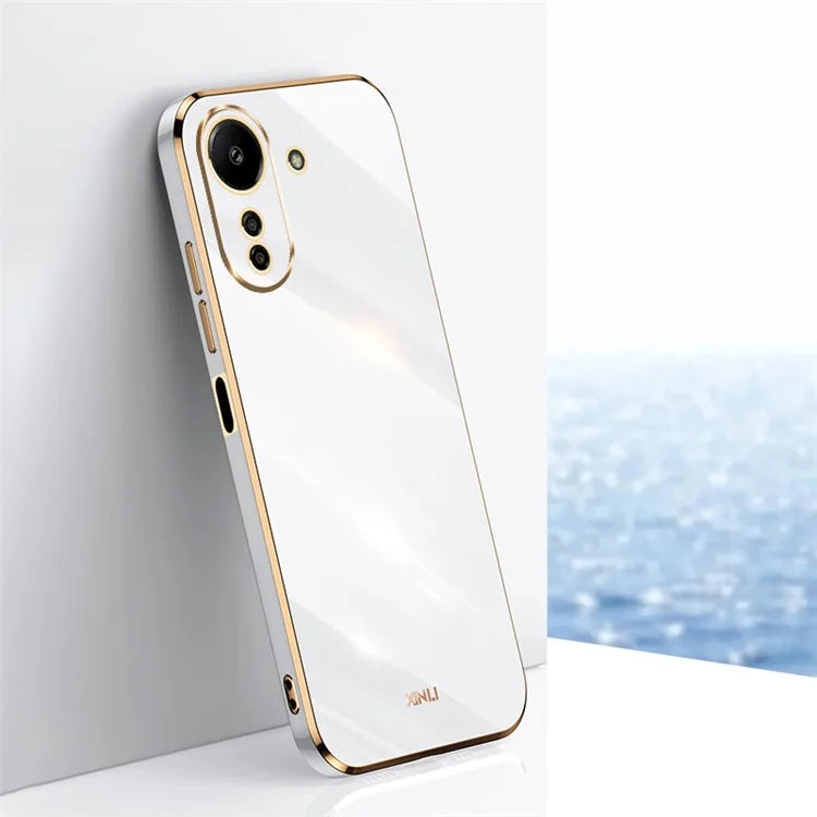 XINLI For Xiaomi Redmi 13C 4G / Poco C65 4G Case Electroplated Gold Edges Phone Cover