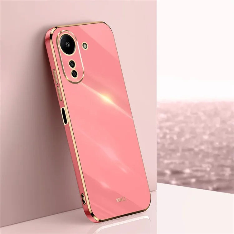 XINLI For Xiaomi Redmi 13C 4G / Poco C65 4G Case Electroplated Gold Edges Phone Cover
