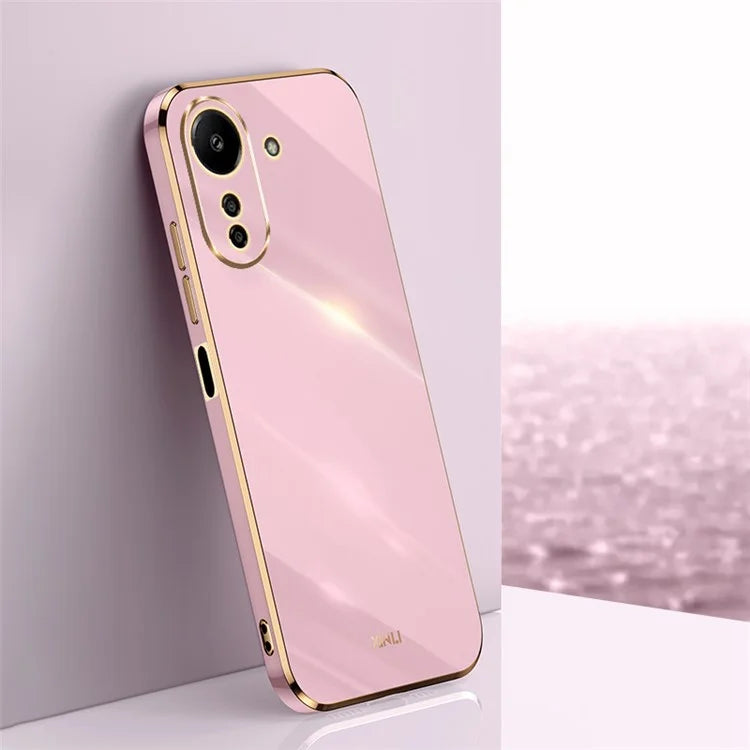 XINLI For Xiaomi Redmi 13C 4G / Poco C65 4G Case Electroplated Gold Edges Phone Cover