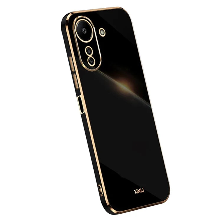 XINLI For Xiaomi Redmi 13C 4G / Poco C65 4G Case Electroplated Gold Edges Phone Cover