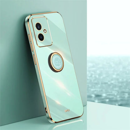 XINLI For Honor 100 5G TPU Electroplating Cover Ring Bracket Phone Case
