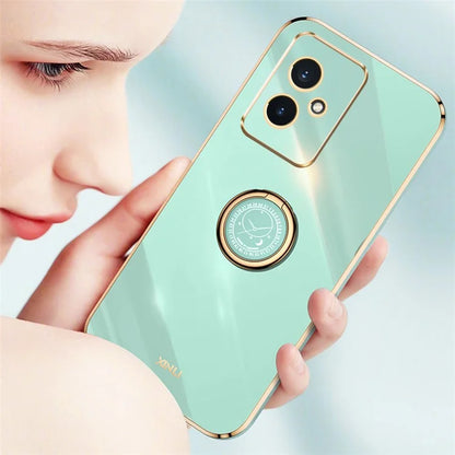 XINLI For Honor 100 5G TPU Electroplating Cover Ring Bracket Phone Case
