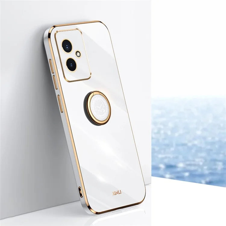 XINLI For Honor 100 5G TPU Electroplating Cover Ring Bracket Phone Case