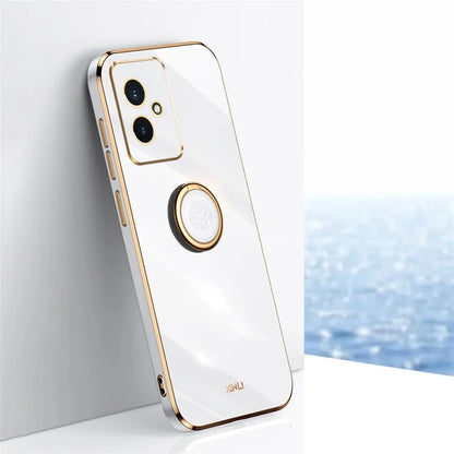 XINLI For Honor 100 5G TPU Electroplating Cover Ring Bracket Phone Case
