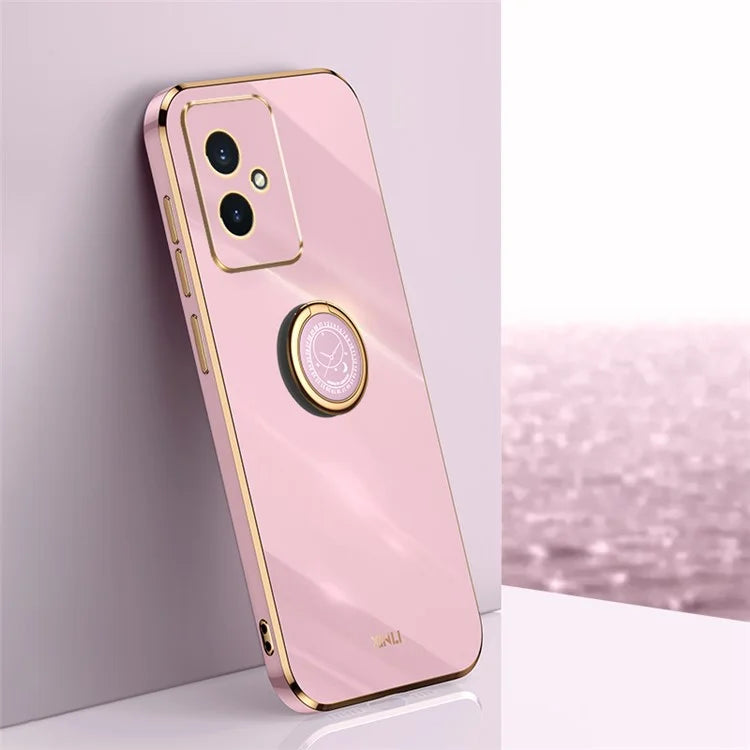 XINLI For Honor 100 5G TPU Electroplating Cover Ring Bracket Phone Case