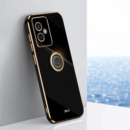 XINLI For Honor 100 5G TPU Electroplating Cover Ring Bracket Phone Case